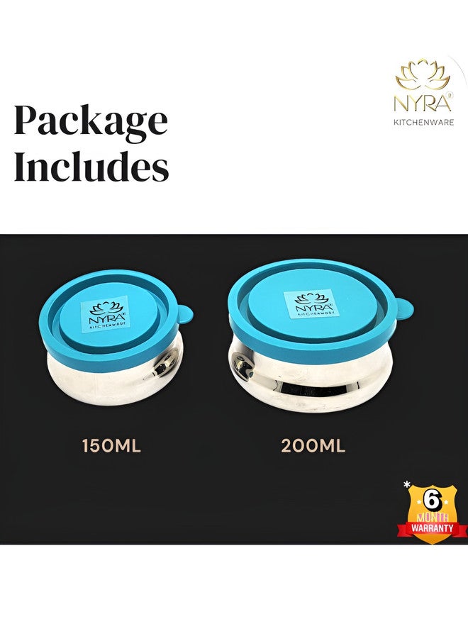 Nyra Kitchenware Steel Stainless Steel Leak Resistant 2 Piece Magnetic Canister - Image 5